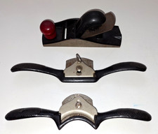 3 alte Eisen - Hobel, Schabhobel, Zieheisen,  Schäleisen, TOP B44