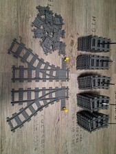 LEGO Eisenbahnschienen Set - Weichen, Geraden, Kurven, Bewegliche Schienen