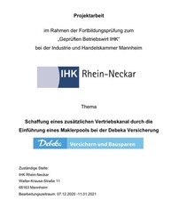 Projektarbeit Betriebswirt IHK