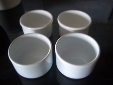 4 Dip Antipasti Tapas Servierschalen Keramik weiß