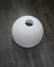 Lampenschirm E14 / G9 Ersatz Kugel Glas weiß matt Schirm Ø140mm Hö-105mm Lo-30mm