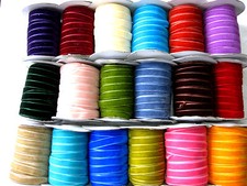 5 Meter Samtband,Borte,Farbe wählbar, 10mm breit,  (3) (1,10€ pro Meter)