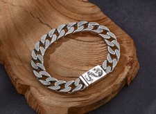 D07 Armband Drache Panzerkette mit Drachenschuppen 20 cm 925 Silber