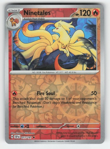 Ninetales 017 191 uncommon - 017/191,