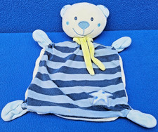 TOPOLINO BÄR SCHMUSETUCH KUSCHELTUCH FARMILY BLAU GESTREIFT BEAR