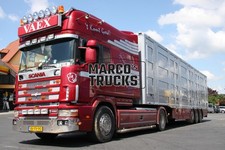 LKW Foto Scania 164L 580 Viehtransporter Niederlande rot VAEX 't Komt Goe #k5uv