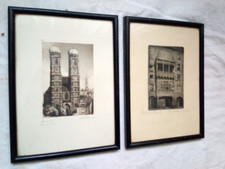 Paar Grafik Bilderrahmen um