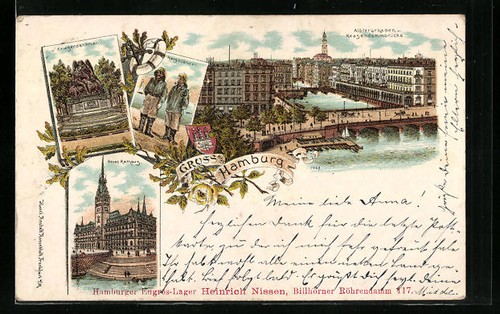 Lithographie hamburg das neue - das,