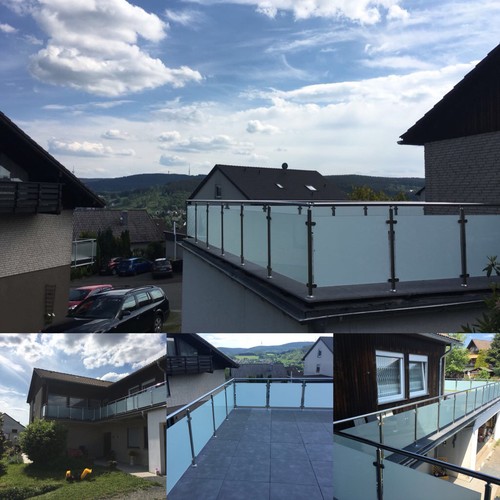 Balkongeländer mit vsg glas - mit, vsg-glas