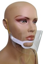 10x Transparent Gesichtsmaske Mund Visier Gesichtsschutz Plastikmaske Mundschutz