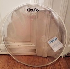 24" Evans EQ3 Batter ,Bass Drum Fell,Schlagfell ,Clear ,Pad,