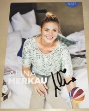 Alina Merkau Original signierte Autogrammkarte Autogramm Karte TV Sat. 1 Model