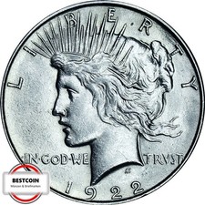 USA KM 150 One Peace Dollar von 1922 in VZ-STG  2324