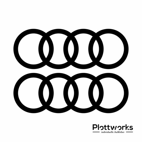 00057 audi ringe 150mm 50mm - 00057, x