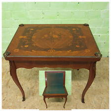 ANTIK! Spieltisch restauriert Louis XV um1920 Edelholz intarsiert Beistelltisch 