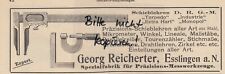 ESSLINGEN, Werbung 1912, Georg Reicherter Mess-Werkzeuge-Fabrik