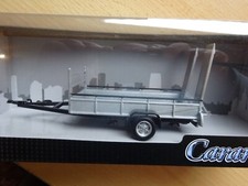 Autoanhänger Trailer 1-Achs Anhänger Autotransporter Modelauto ca.14cm NEU  1:43
