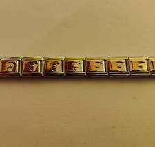 Italian Charms Buchstabe F - 9-mm Module Edelstahl auch für Nomination