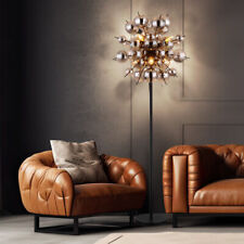 Stehlampe Standlampe Designleuchte Schlafzimmerlampe Rauchglas Kugeln H 155 cm