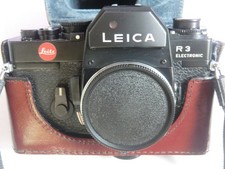 Leica R 3 Electronic  Gehäuse / Body,  schwarz, Portugal, + Ledertasche, Top