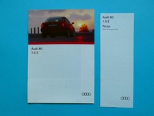 Prospekt / Katalog / Broschüre mit Preisliste - Audi 80 (B4) - 1,6 E - 08/93