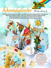 folia 9391 - Adventskalender Weihnachtsdorf 24 Häuschen selber basteln Bastelset