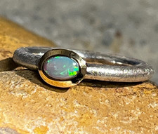 Schwarzopal Minimalist Ring in