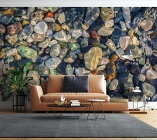 3D Wasser Steine Q5531 Tapete