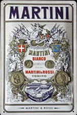 Blechschild martini bianco - blechschild,