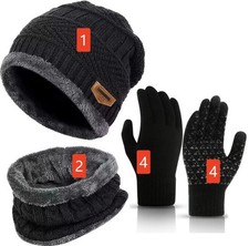 Winter Set Herren Mütze Schal