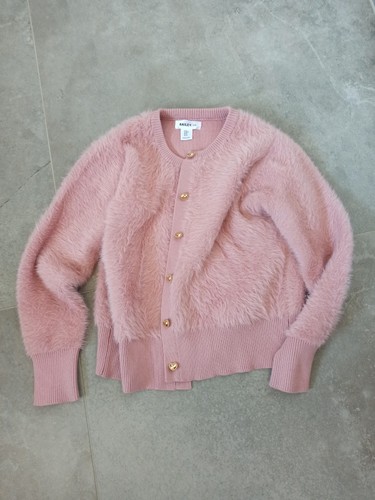 Flauschige strickjacke rosa - flauschige,