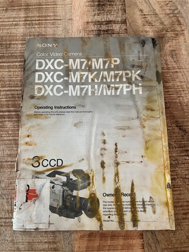 Sony dxc m7p - dxc-m7/m7p,