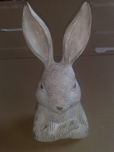 Keramik deko hase beige - hase, beige-braun