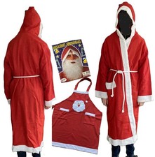 Weihnachtsmann Weihnachtsfrau Nikolaus Wichtel Kostüme: Mantel + Schürze + Bart