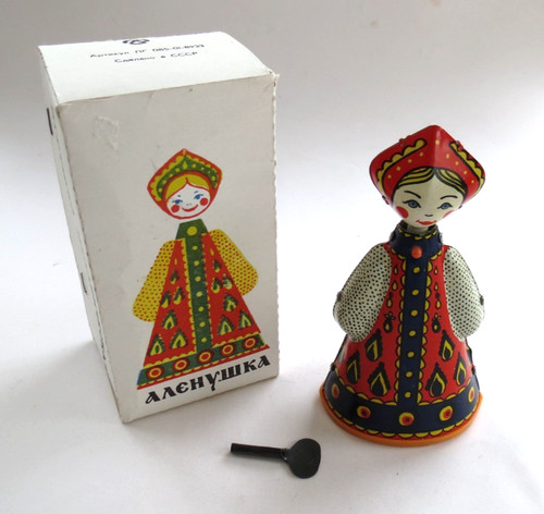 Aufzieh blech tanzpuppe - blech,