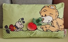 NICI GREEN PLÜSCH KISSEN BÄR MIELO ENZI RADIESCHEN  CA. 42 x 24 CM - UNBENUTZT -