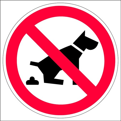 Kein hundeklo schild rund - hundeklo,