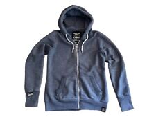 SUPERDRY orange Label Luxe Edition Hoodie Jacke Gr. S 36 - Damen Sweatjacke Blau