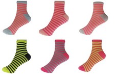 Ringelsocken 12er Damen Socken