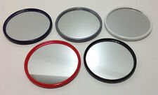 6 x Taschenspiegel, rund, 60 mm unsortiert z.B. weiß rot silber blau 