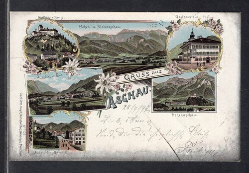 Farb litho aschau chiemgau - aschau,