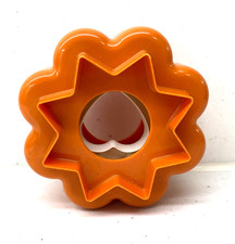 Tupperware  Ausstechform, Plätzchenform für Kekse orange 2, weiß 3 Teile 1657-3