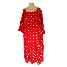 Leinen Kleid Rot Lagenlook