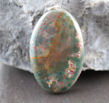 GOLDJUNGE69 GJA EDELSTEIN DAMEN ANHÄNGER * BLUTSTEIN JASPIS  GRÜN 35mm*` ++ 925 