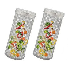 2x Zylindrischer Grillkorb