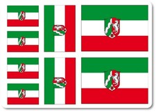 Aufkleber - Sticker - 8 Stück - 3 Größen - Bundesland NRW - S 1