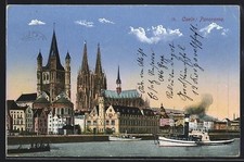 Ansichtskarte Köln, Panorama