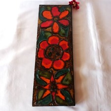 Kultiges Ruscha Wandbild Wandplatte Vintage Keramik  779/2 / ev 635(10)