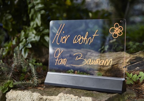 Solar led schreibtafel slate - solar,