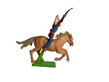 Indianer Häuptling Pferd Gewehr Federkopfschmuck Blei deetail BRITAINS LTD 1971